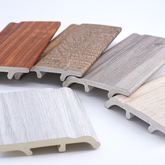 High Quality SPC Flooring Accessory Reducer And Stair Nosing Skirting Board Rose Gold PVC Skirting Board Waterproof For Hospital Metal Sheet