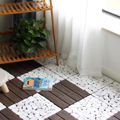 DIY Floor WPC Outdoor Patio Tiles Decking WPC Tile 3D WPC Ceiling Panel for Ancient Roman Style