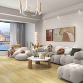 Oushe Piso TAP & GO 100% Waterproof Wood Grain Rigid Core Plastic Vinyl SPC Flooring