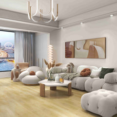 Oushe Piso TAP & GO 100% Waterproof Wood Grain Rigid Core Plastic Vinyl SPC Flooring