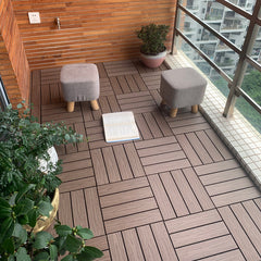 Eco-Friendly Flame Retardant Composite WPC DIY Decking Tiles WPC Flooring Decking Tiles Interlocking Outdoor Decking Tiles