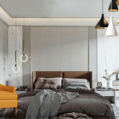 WPC Bamboo Fiber Grooved Wall Panel Fluted Wall Panel Exterior Ceramic Wood 3D Wall Panel