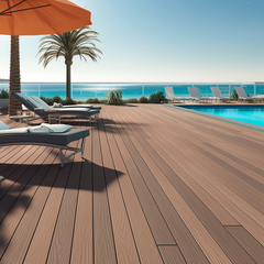 New Tech Waterproof Crack-Resistant Hollow Composite Wood Plastic Composite Deck Boards Outdoor Flooring WPC Decking