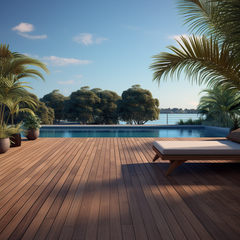 Hot Direct Sale Plastic Composite Flooring PVC Decking Anti-Uv Water Proof Deck Wood Grain Surface Veneer For Swimming Pools