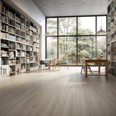 Oushe Wood Grain Luxury Plastic PVC Vinyl Flooring Self Adhesive LVT Tiles Floor Sticker