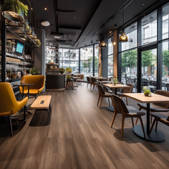 Oushe Wood Grain Luxury Plastic PVC Vinyl Flooring Self Adhesive LVT Tiles Floor Sticker