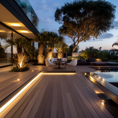 Co Extrusion Wood Plastic Composite Decking Eco-Friendly Design WPC Balcony Waterproof Outdoor Playground Floor Covering