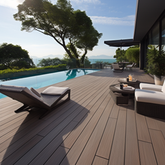 Co-Extrusion Wood Plastic Outdoor Deck Flooring WPC Composite Decking WPC Composite Wooden Sea Deck Boat Flooring Tiles