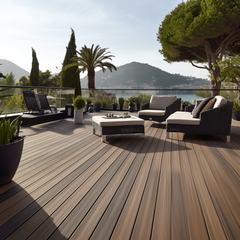 Co-Extrusion Wood Plastic Outdoor Deck Flooring WPC Composite Decking WPC Composite Wooden Sea Deck Boat Flooring Tiles
