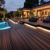 Custom Wholesale Outdoor Floor Upper Deck Of The Year WPC Decking Composite WPC Wood Outdoor Deck Kit Co Extrusion Decking