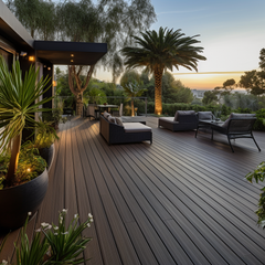 Outdoor PVC Composite Decking No Gap WPC Flooring Terrace Deck For Exterior WPC Sea Deck Boat Flooring Aluminium Decking System