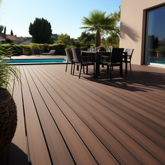 Roof Deck Waterproofing Balcony Decking Board Wood Plastic Composite Boards WPC Eco Outdoor Portable Deck Plastic Decking Boards Fastener