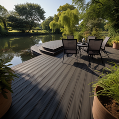 Roof Deck Waterproofing Balcony Decking Board Wood Plastic Composite Boards WPC Eco Outdoor Portable Deck Plastic Decking Boards Fastener