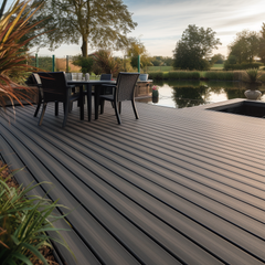Artificial Wood Teak Decking PVC Outdoor Panel Floor Portable Deck Patio Synthetic Teak PVC Garden Deck Boards Outdoor Panel Floor