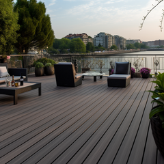 Outdoor Flooring With Interlocking Deck Tiles Vinyl WPC Floor Plastic Decking Boards WPC Wooden Dacking For Gadrden Floor Outdoor Shower