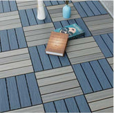 Balcony Outdoor Floor Tile WPC Flooring Wood Texture Solid Decking 23*300*300mm WPC DIY Interlock Deck Tile