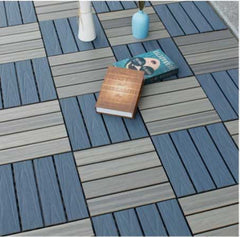 Balcony Outdoor Floor Tile WPC Flooring Wood Texture Solid Decking 23*300*300mm WPC DIY Interlock Deck Tile