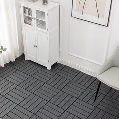 WPC DIY Decking Tile 23*300*300mm Best Selling 3D Embossed Wood Plastic Composite Interlocking Deck