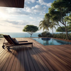 Ecofriendly Nature Look Decking Recycled Outdoor Waterproof Swimming Pool Co-Extrusion Wood WPC Decking Composite