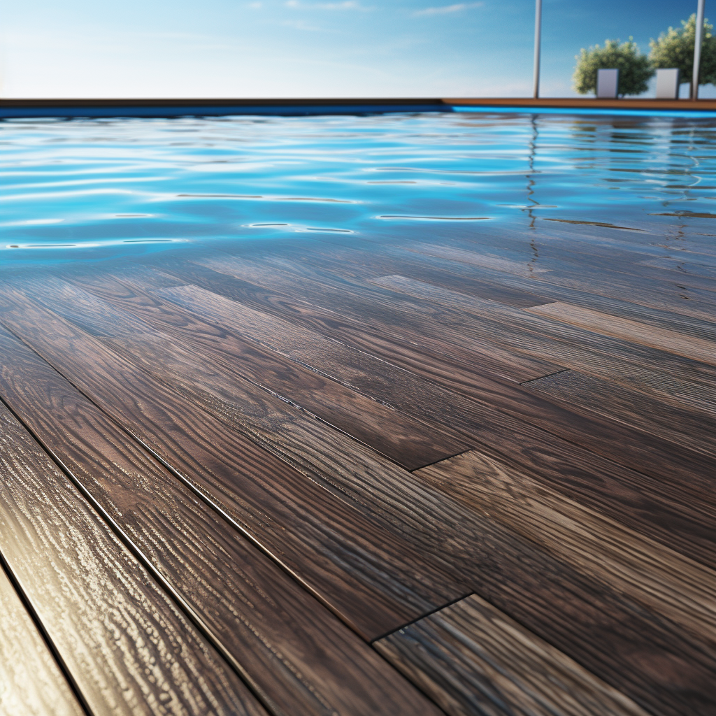 Hot Direct Sale Plastic Composite Flooring PVC Decking Anti-Uv Water Proof Deck Wood Grain Surface Veneer For Swimming Pools