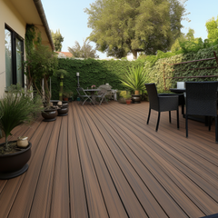 Recyclable 3D Wood Embossing Composite Decking Boards WPC Outdoor Flooring For Exterior