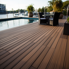 Recyclable 3D Wood Embossing Composite Decking Boards WPC Outdoor Flooring For Exterior