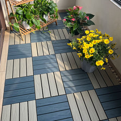Exterior 3D Grain Co-Extrusion Wood Plastic Composite Garden Floor Tiles Outdoor WPC Decking